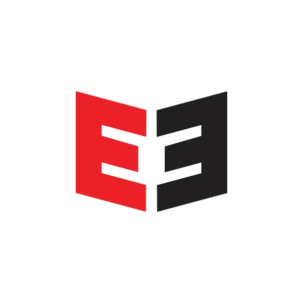 Αφηρημένα γράμματα EE απλό γεωμετρικό διάνυσμα λογότυπο — Διανυσματικό Αρχείο