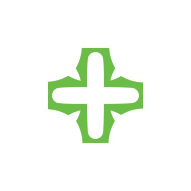 basit klasik geometrik artı tıbbi Logo vektör