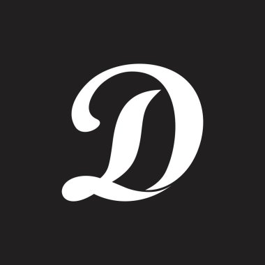 basit bağlantılı eğrileri harfi ld Logo vektör
