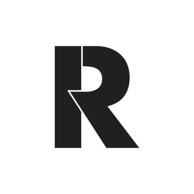 harfler ir basit geometrik Logo vektör