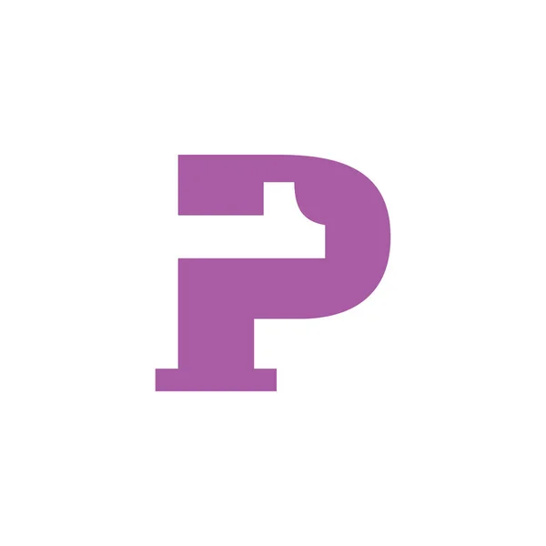 Lettre p un vecteur de logo design — Image vectorielle