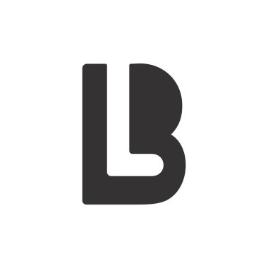 basit mektup lb Logo vektör