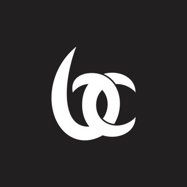 harfler BC basit bağlantılı Logo vektör