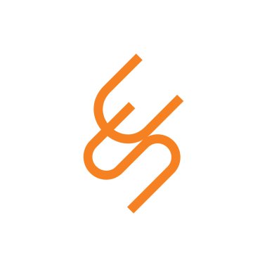 harfler se basit bağlantılı satır geometrik logo vektör