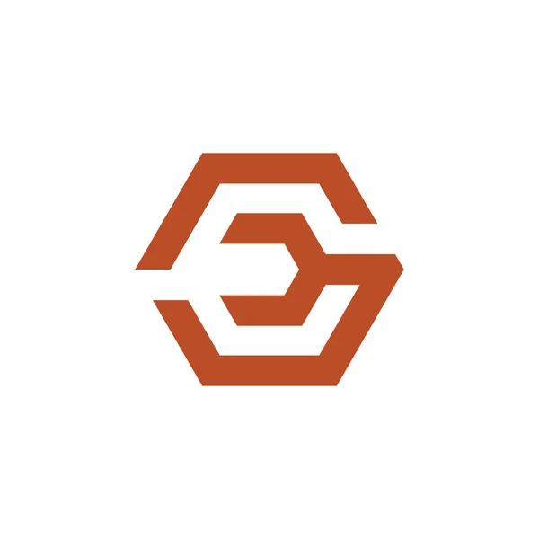 Lettre g clé hexagone logo vecteur — Image vectorielle