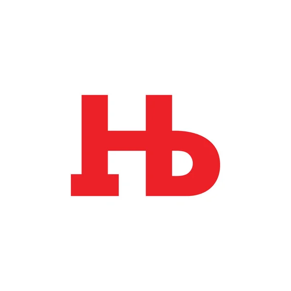 字母 hb 简单的几何线标志向量 — 图库矢量图片