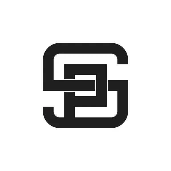 harfler SP bağlantılı geometrik çizgi Logo vektör