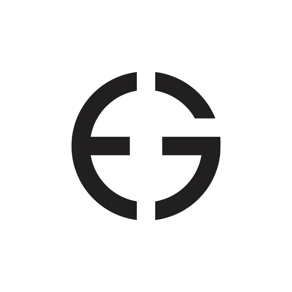 Літери, наприклад, просте коло лінії геометричний логотип — стоковий вектор