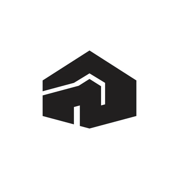 Abstract building geometric home design logo vector — Stock Vector