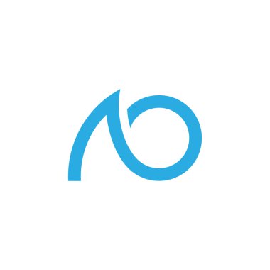 basit dalga çizgi mavi harf vektör