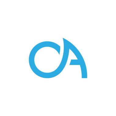 basit dalga çizgi mavi harf vektör