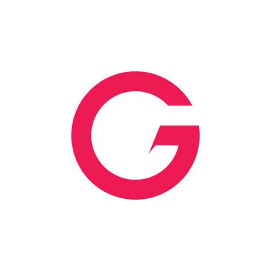 mektup g daire döndürme ok geometrik logo vektör