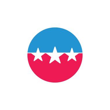 yıldızlar yuvarlak renkli logo vektörü