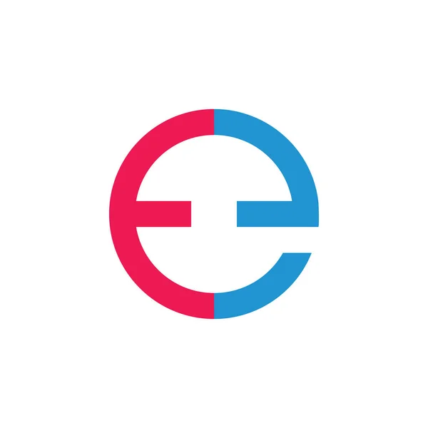 Letters e eenvoudige Circle Line geometrische logo — Stockvector