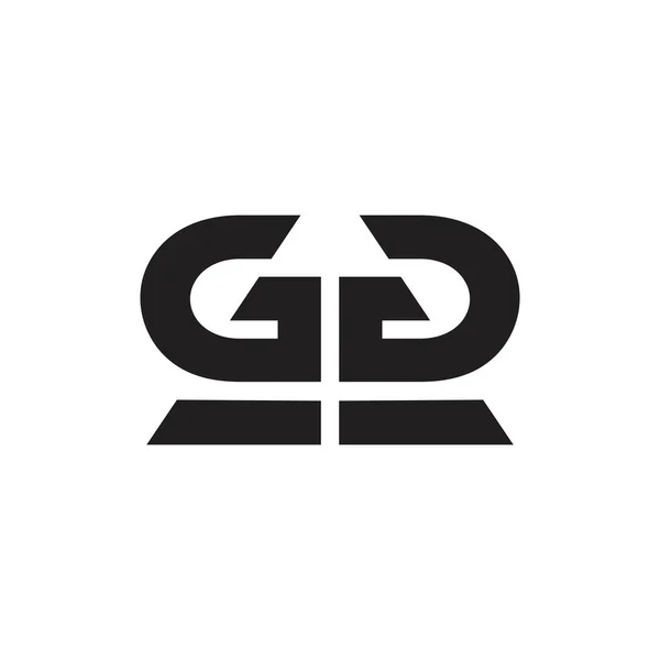 Абстрактна літера dg простий логотип геометричного трикутника — стоковий вектор