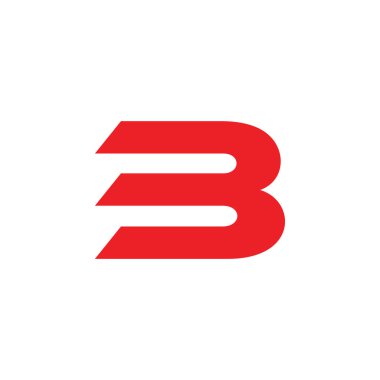 Soyut harf 3B basit geometrik Logo vektör