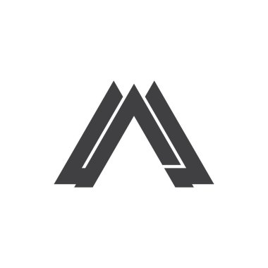 mektup am üçgen geometrik logo vektör