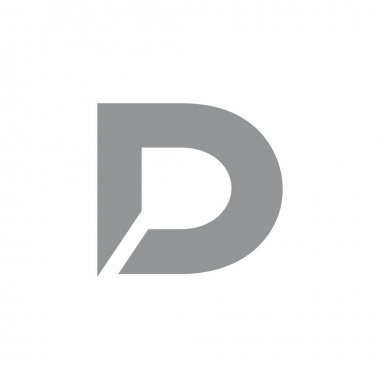 soyut basit mektup d basit geometrik logo vektör