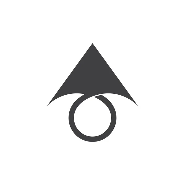 Flecha simple hasta vector de logotipo de línea vinculada — Vector de stock
