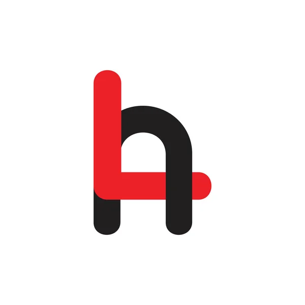 Letter lh linked простой вектор логотипа — стоковый вектор
