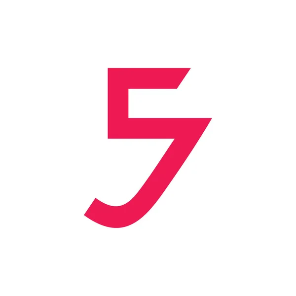 Mektup s basit geometrik çizgi logo vektör — Stok Vektör
