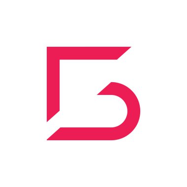 soyut harf g ok geometrik çizgi logosu