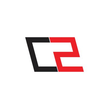 mektup C2 basit geometrik çizgi Logo vektör
