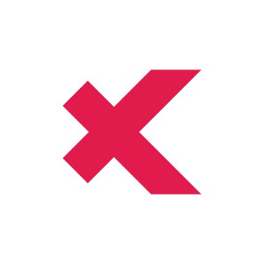 xk basit geometrik logo vektörü