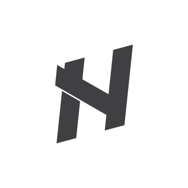 harf n basit geometrik çizgi net logo vektörü