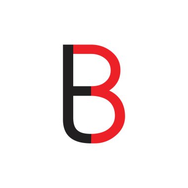harf tb bağlantılı çizgi logo vektörü