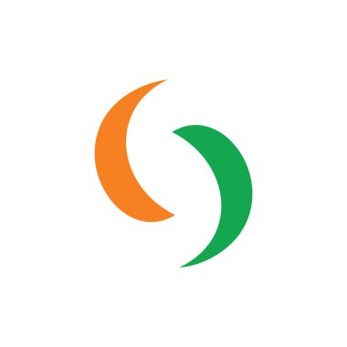 mektup s hareket daire geometrik logo vektör