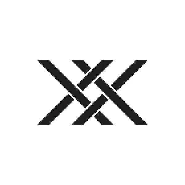 Buchstaben x verknüpfte geometrische Linie Logo-Vektor — Stockvektor