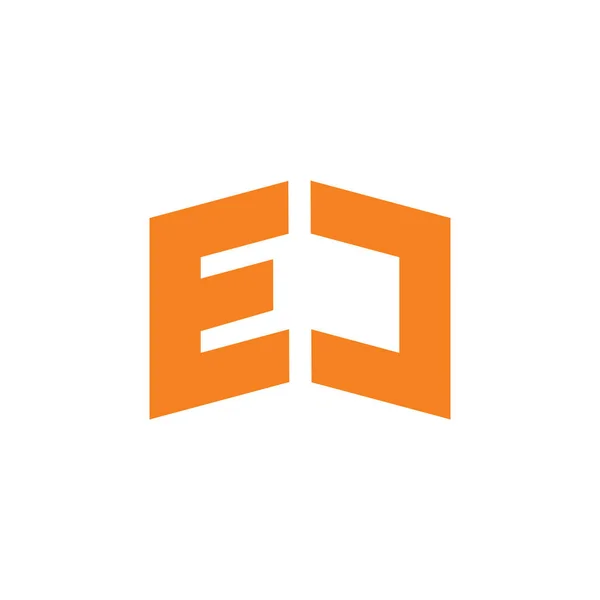 Abstracte brieven EG eenvoudige geometrische logo vector — Stockvector