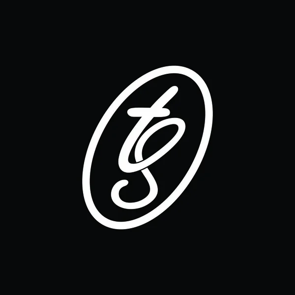 Buchstaben ts Kurven Bewegung Design Logo Vektor — Stockvektor