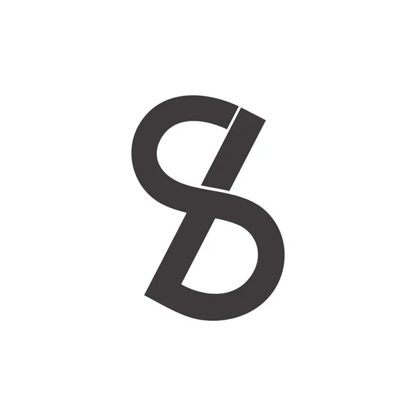 Letters SB Infinity geometrische lijn logo vector — Stockvector