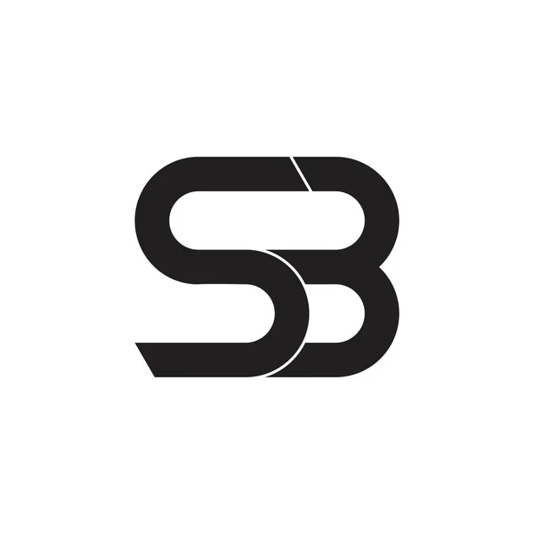 Buchstaben sb verknüpfte geometrische Logo-Vektor — Stockvektor