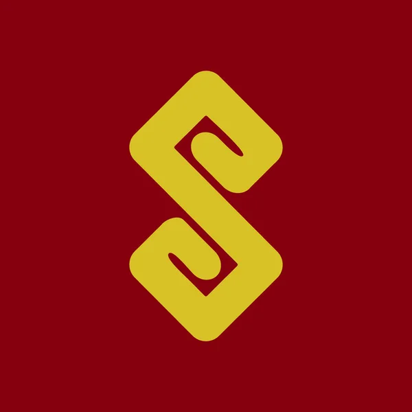Buchstabe s einfache geometrische Linie Logo Vektor — Stockvektor