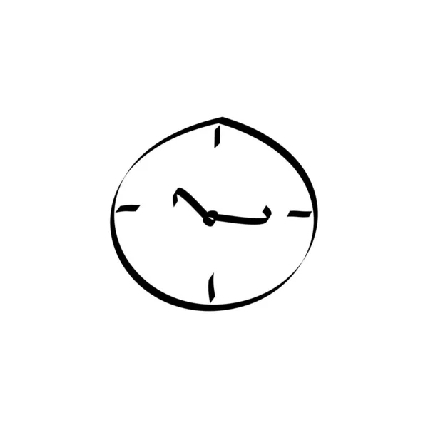 Horloge hand getekende decoratie vector — Stockvector