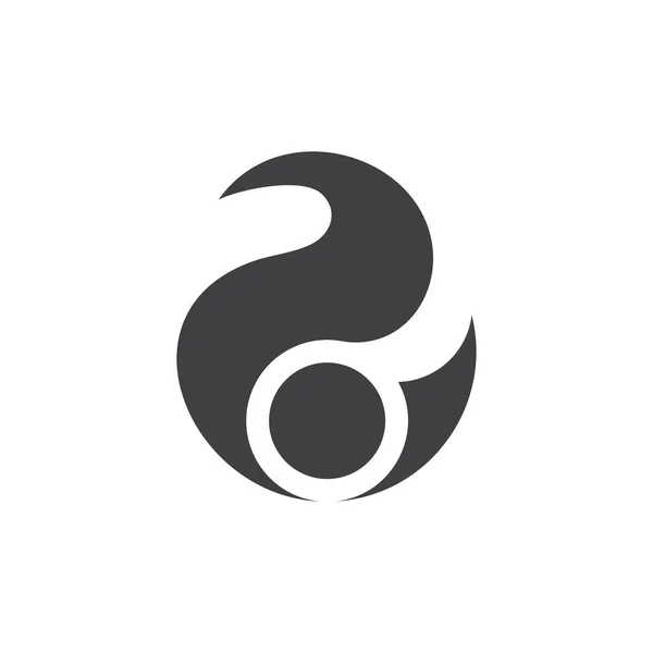 Abstrakte Kreiskurven Punkt geometrisches Design Logo — Stockvektor