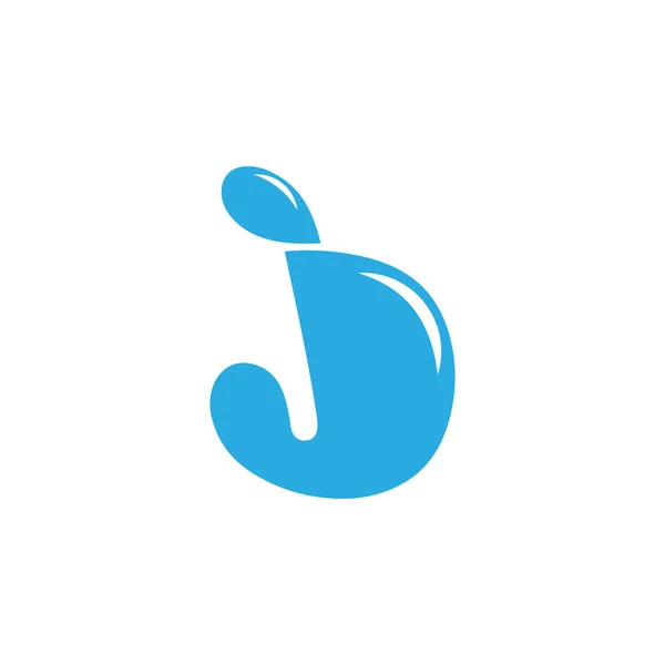 Abstrato letra jd água design logotipo vetor —  Vetores de Stock