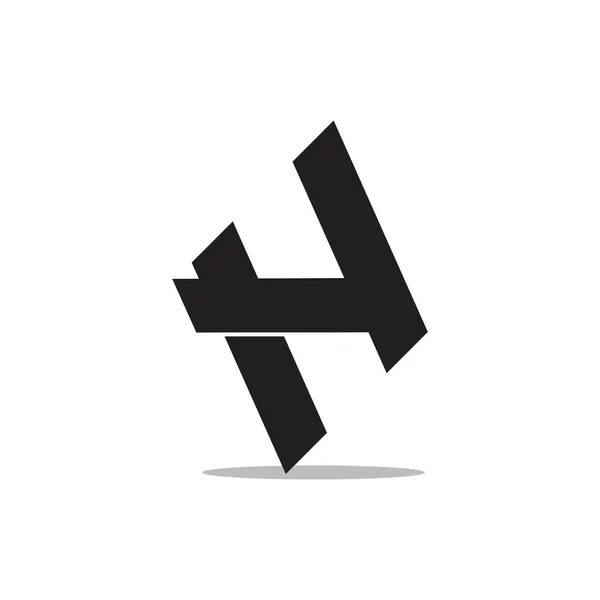 文字 n 単純なジオメトリのロゴ ベクトル — ストックベクタ