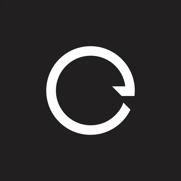 Letters e cirkel pijl geometrische logo vector — Stockvector