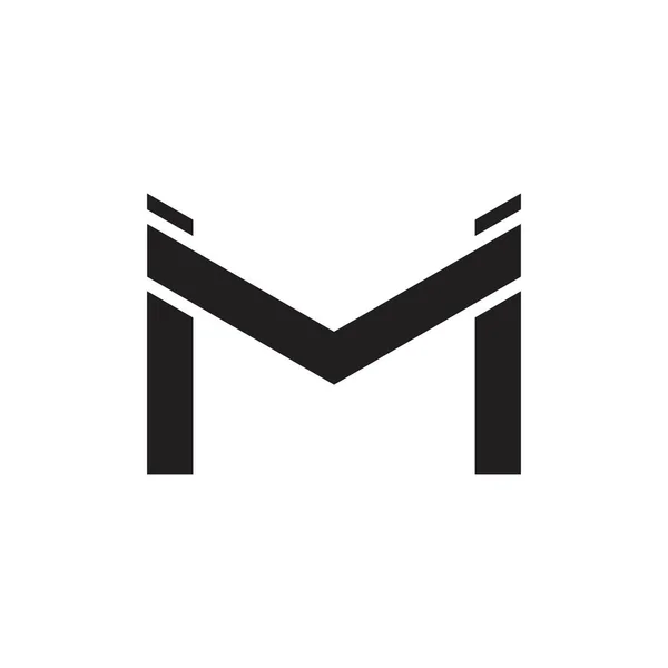 Abstract letter m arrow geometric logo vector — 스톡 벡터