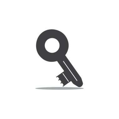 basit anahtar sembolü logo vektörü