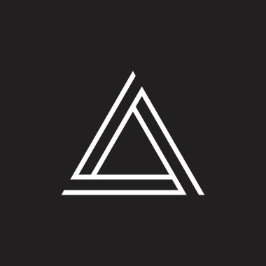 üçgen ince çizgi geometrik çizgiler logo vektör