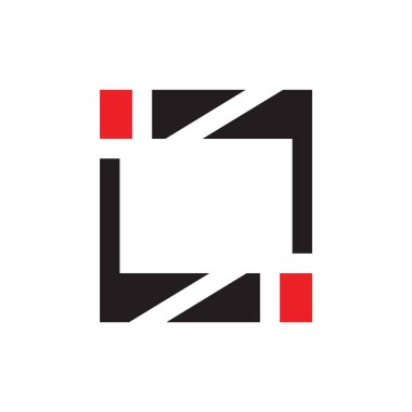 kare kare basit geometrik logo vektör