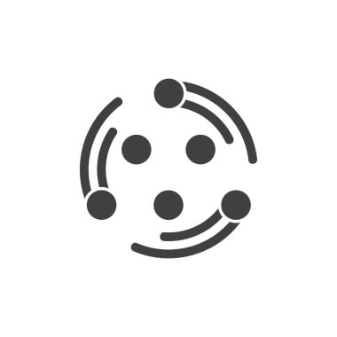 noktalar daire döndürme grubu sembol logo vektörü