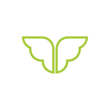 basit kanat hattı logo vektör