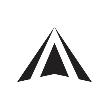 harfi basit bir ok geometrik logo vektör