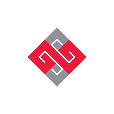 kare harf cc geometrik logo vektör